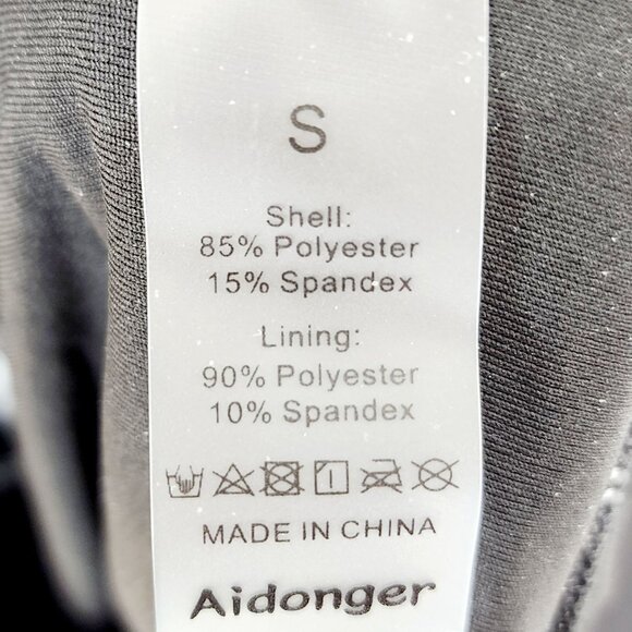 Polka Dot Ruffle One-Piece Swimsuit With Wrap Tie - Aidonger Size S Navy White - Picture 3 of 10